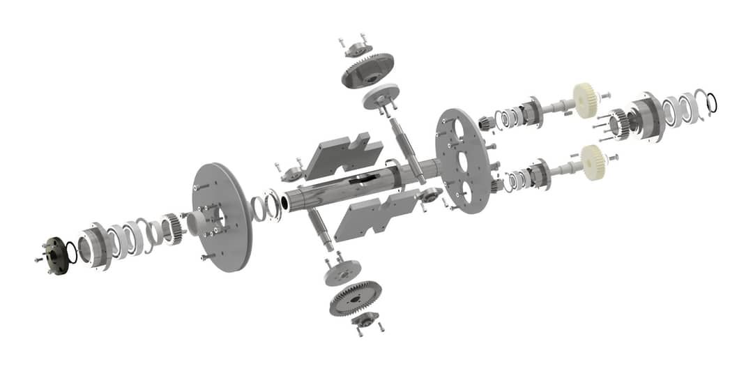 Paper Nuts transmission exploded view